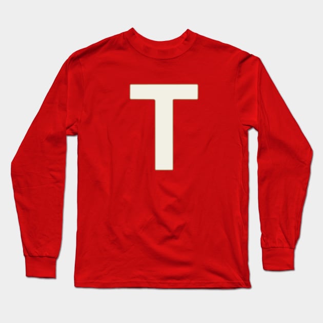 letter t red Long Sleeve T-Shirt by persa